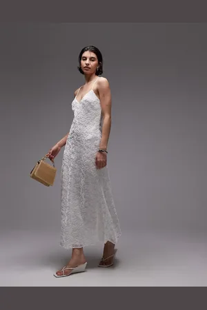 MANGO Slip-maxikjole i devoré