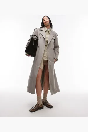 Topshop Longline-trenchcoat uden for i nylon
