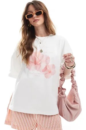 The Frolic Oversized T-shirt med hibiscus-blomstergrafik - Kun hos ASOS