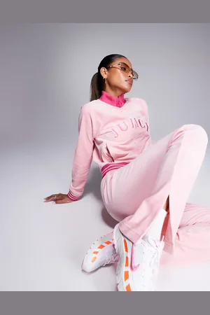 Juicy Couture Lyserøde college-joggingbukser i velour - Del af sæt