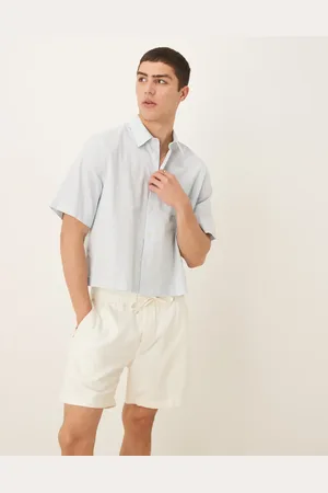 Abercrombie & Fitch Hvide afslappede 6-tommer-shorts med tekstur