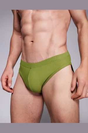 ASOS Grønne teksturerede badebukser