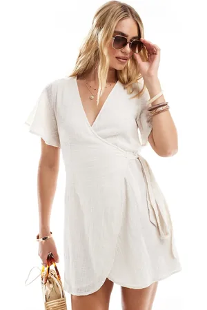 Billabong All for you - slå-om-minikjole med v-hals
