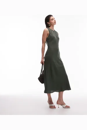 MANGO Midikjole i satin