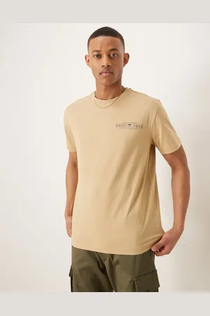 GANT 1949 - T-shirt med skjoldlogo på brystet-Neutral