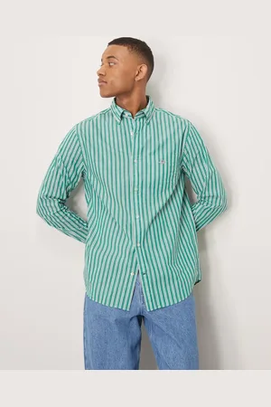 GANT Skjorte med våbenskjoldslogo og klassiske striber i poplin
