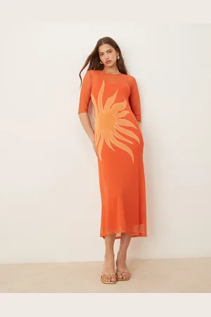 Never Fully Dressed Midaxi-kjole med soldetalje i mesh