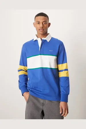 GANT Poloskjorte med logo på brystet og striber i rugby-stil i kraftigt materiale