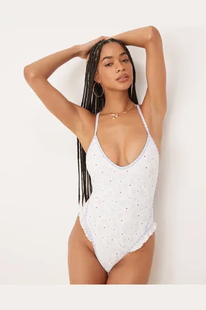 For Love & Lemons Badedragt med stropper og blomstermønster