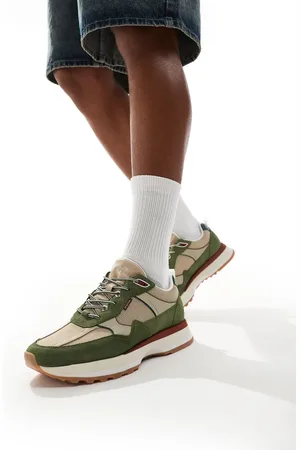 Paul Smith Paul Smith - Grønne chunky sneakers med logo i ruskindsblanding