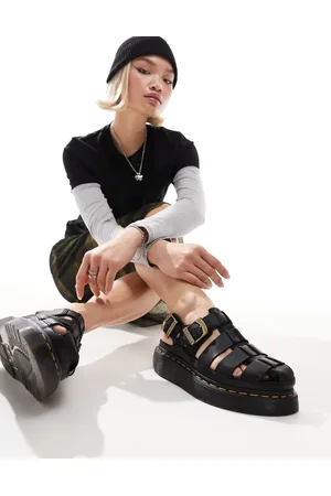 Dr. Martens Dr. Martens - Wrenlie - Flettede sandaler med plateausål i