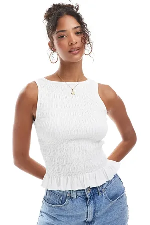 Stradivarius Lagdelt top med rynker