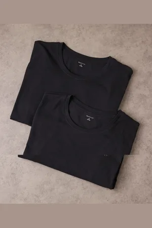 GANT Pakke med 2 sorte lounge-overdele med våbenskjoldslogo