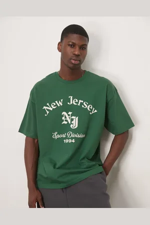 ASOS Mørkegrøn oversized T-shirt med bygrafik foran