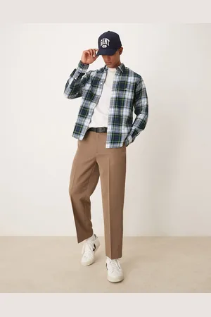 GANT Grøn-ternet flannelskjorte i Regular Fit