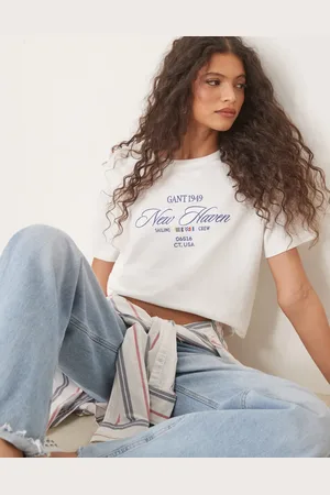 GANT Hvid t-shirt med broderet 