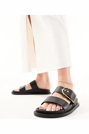 ASOS Frozen - Sorte sliders med dobbelte remme