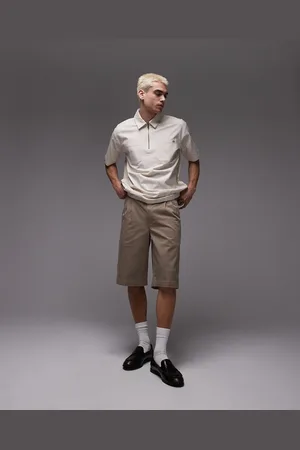 Dickies Unionville - Lysebrune 13-tommer-shorts i arbejdsstil med plisseringer
