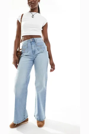 Cotton On Cotton On - Lyseblå jeans med vide ben og stretch