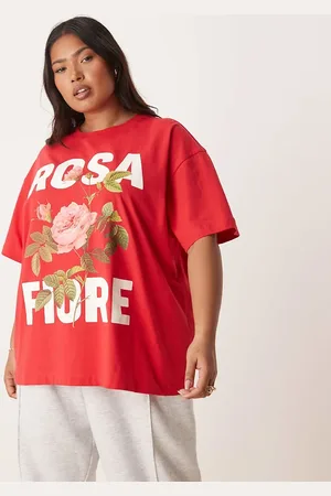 ASOS ASOS DESIGN Curve - Oversized T-shirt med grafisk 
