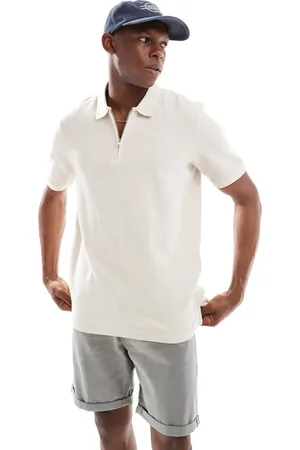 JACK & JONES Beige poloskjorte med lynlås-Neutral