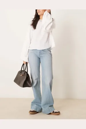 Free People Cerine - Lyseblå afslappede bootcut-jeans