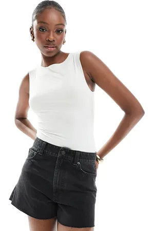 ASOS ASOS DESIGN Tall - Afslappede denimshorts i forvasket