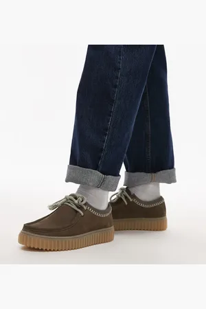 Clarks Torhill Lo - Mørk olivengrønne sko i ruskind