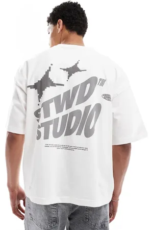 Pull&Bear STWD - T-shirt med grafisk print på ryggen