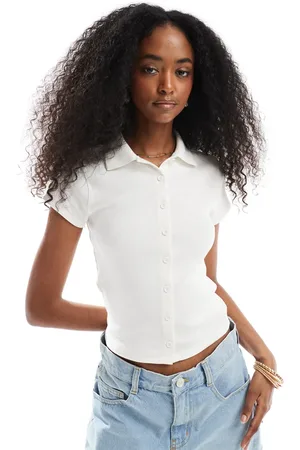 Miss Selfridge Polotop med gennemgående knapper