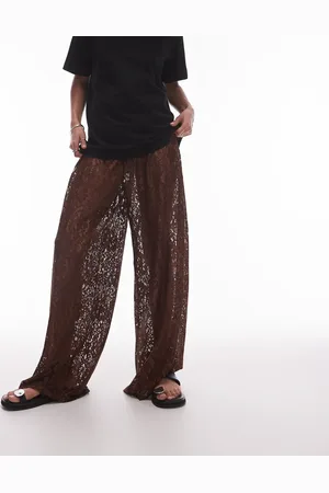 Topshop Brune blondebukser med vide ben