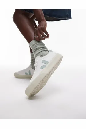 Veja Campo - Hvide/matchagrønne sneakers
