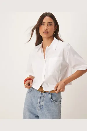 JDY Og cropped skjorte
