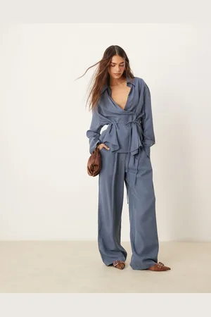 ASOS Slå-om-skjorte med bindebånd - Del af sæt
