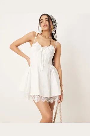 For Love & Lemons Shae - minikjole med blondedetaljer