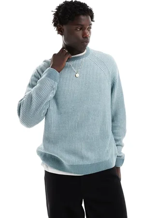 ASOS Oversized og blå trøje i fisker-ribstrik