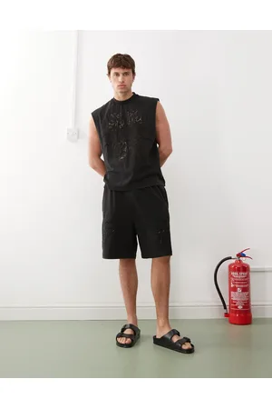 Weekday Sorte shorts med broderie anglaise - Del af sæt