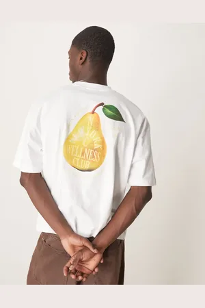 ASOS Hvid oversized firkantet T-shirt med frugtgrafik