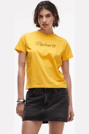 Carhartt T-shirt med kædeprint på ryggen-Hvid