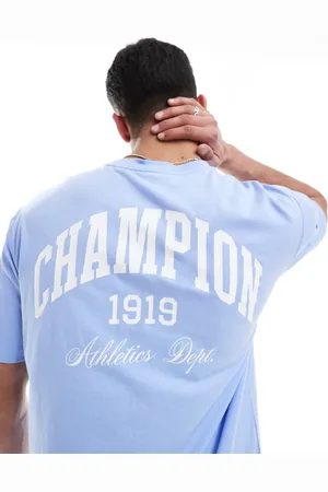 Champion T-shirt med korte ærmer og college-print på ryggen