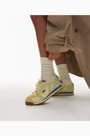 Lacoste Club Low - Lysegule lave sneakers i mesh