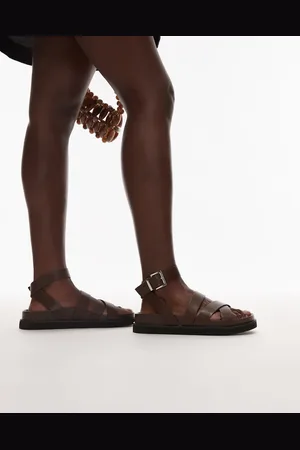 Topshop Jady - Chokoladebrune flade sandaler