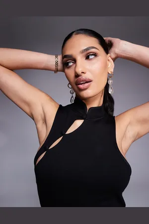 ASOS Tætsiddende racertop med rouleau-knapper