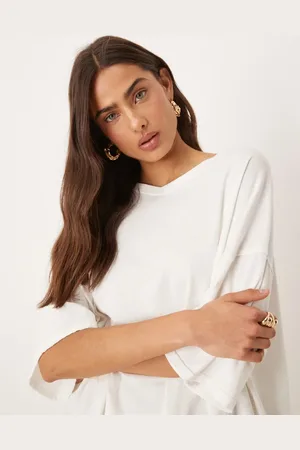 Free People Devon - Elfenbenshvid afslappet T-shirt