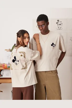 ASOS Beige oversized unisex-T-shirt med 