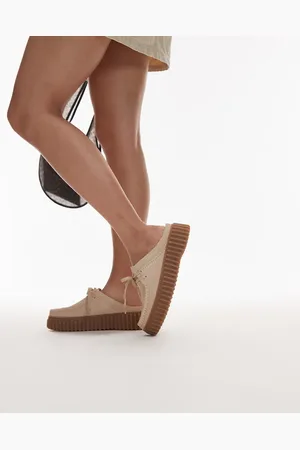 Clarks Torhill - Beige mules i ruskind-Neutral