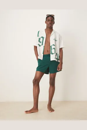 Abercrombie & Fitch Grønne 5-tommers badeshorts i bæk-og-bølge-stof