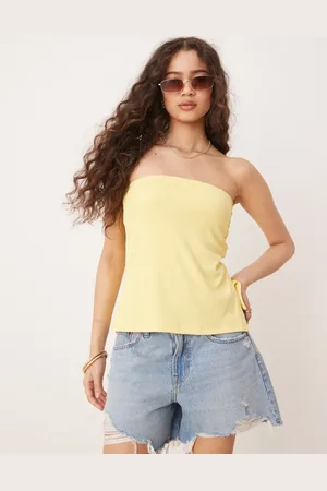 Abercrombie & Fitch Tubetop med knapdetalje