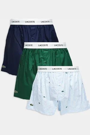 Lacoste Pakke med 3 par vævede boksershorts i forskellige farver-Multifarvet