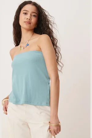Abercrombie & Fitch Tube-top med knapdetaljer